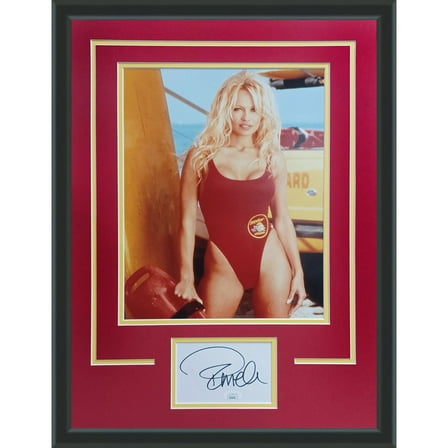 Pamela Anderson Baywatch 11x14 Photo Deluxe Framed with Autograph – JSA