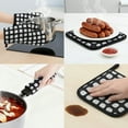thumbnail image 4 of Unique Bargains Pot Holders Kitchen Oven Gloves Black 11x7.1inch, 4 of 7
