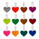 thumbnail image 1 of 12pcs Mix Colored Safety Reflectors Heart Safety Reflectors Kids Reflectors for Schoolbag Backpack Cycling Running, 1 of 5