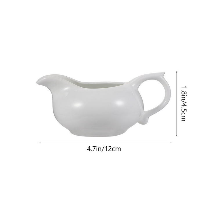 Eease 2pcs Sauce Container Sauce Boat Coffee Ceramic Sauce Cup Ceramic Gravy Boat Gravy Container, Size: 12x8.5x4.5CM