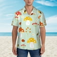 thumbnail image 4 of Daiia Mushroom Bee Hawaiian Shirt for Men Gentle Cotton Regular Short Sleeve Casual-X-Large, 4 of 9