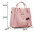 thumbnail image 2 of Set  De Bolsas Bandolera Mujer Cosmetiquera Cartera Rosa, 2 of 4