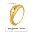 thumbnail image 3 of 18K Gold Ploished Ring Band Women Gold Plating Wedding Engagement Rings Size 6-8, 3 of 5