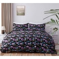 thumbnail image 2 of Floral Duvet Cover Set Cornflower Black Queen, 2 of 8