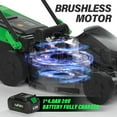 thumbnail image 5 of SOYUS Electric Lawn Mower Cordless, 13 Inch 20V Lawn Mowers with Brushless Motor, 5-Position Height Adjustment, 4.0Ah Batteries & Charger Included, 5 of 7