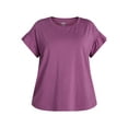 thumbnail image 5 of Terra & Sky Women's Plus Ruffle Short Sleeve Tee, Sizes 0X-5X, 5 of 5