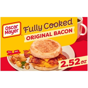 O Mayer Fully Cooked Original Bacon, 2.52 oz Box