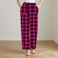 thumbnail image 4 of 2026 Winter Women Plus Size Pajama Pants Plaid Comfy Lounge Pj Pants Sleep Bottoms Flannel Pajamas Pant with Pockets, 4 of 5