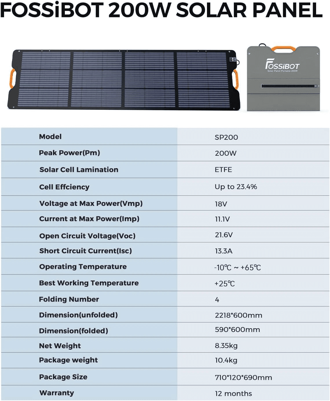 FOSSiBOT F3600 PRO 3600W Portable Power Station 3840Wh Solar Generator + 200W Solar Panel,3600W AC Output for Outdoor Camping,Home Backup,Emergency,RV,off-Grid