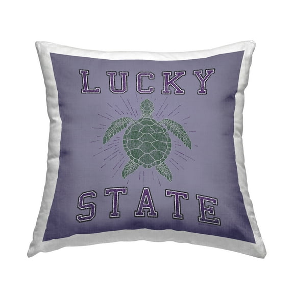 Stupell Industries Lucky Sea Turtle State Decorative Printed Throw Pillow Design by Spirit Animals/Life Is High.