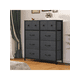 thumbnail image 4 of Cómoda para Dormitorio, Cajonera de Tela de 10 cajones, Cómoda para Armario, Sala de Estar Mueble para Ropa Negro, 4 of 4