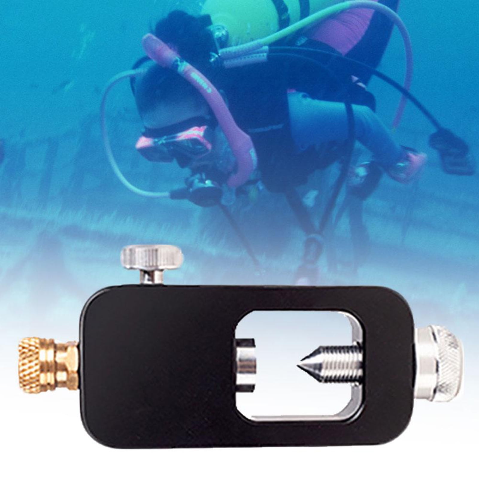 Metal Underwater Diving Scuba Converter Air Tank Refill Regulator Adapter 