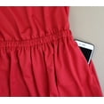 thumbnail image 4 of FANCYINN Women's Christmas Backless Fit and Flare A-line Costumes Tunic Dress Xmas Cocktail Solid Color Red Midi Dresses L, 4 of 7