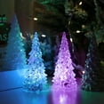 thumbnail image 3 of Bfogop Acrylic Lighted Christmas Tree 8.66'' Colorful LED Acrylic Christmas Tree Light Xmas Table Top Holiday Decoration Color Changing Light Up Glitter Tabletop Figurine for Party Props, 3 of 5