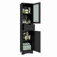 thumbnail image 2 of Resenkos Tall Floor Storage Cabinet with 2 Doors and 1 Drawer for Bathroom-Black, Bathroom Cabinets for Entryway Storage, Home Office Furniture, 2 of 8