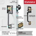 thumbnail image 4 of Front Door Handle Exterior/Interior Front Entry Handleset with Door Knob Passage Keyless Entry Door Lock Reversible for Left & Right Handed Door | Matte, 4 of 6