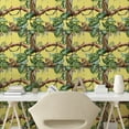 thumbnail image 3 of Ambesonne Watercolor Peel & Stick Wallpaper for Home, Leopards in Jungle, 13"x72", Yellow Green Pale Yellow, 3 of 6