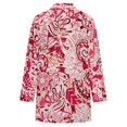 thumbnail image 5 of Women's Plus Size Pink Boho Print Cardigan, Long Sleeve Open Front Tunic with Pockets, 5 of 8