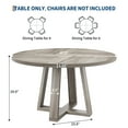thumbnail image 2 of Round Dining Table for 4-6 People,47" Dining Room Table with Wooden Pedestal Base,Dinner Table/Kitchen Table  for Living Room, 2 of 10