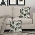 thumbnail image 3 of Black Grey Palm Tree Pillow Covers 16x16 Inch Set of 2, Summer Coconut Trees Tropical Decorative Throw Pillow Cases Beach Cushion Covers Hawaiian Decoration Gift Farmhouse Sofa Couch Bed Decor, 3 of 6