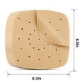 thumbnail image 2 of 100Pcs Square Perforated parchment paper,8.5x8.5In Disposable Air Fryer Liners,Unbleached Parchment Paper for Baking,Cooking,Oven, 2 of 6