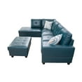 thumbnail image 5 of Ainehome Modern Sectional Sofa Set,3PC L-Shaped Living Room Couches,Emerald Green Leather, 5 of 7