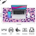 thumbnail image 5 of Long Mouse Pads for Desk,Pink and Purple Of Leopard Print Desk Mats on Top Of Desks, Desk Mouse Pad Extra Large with 3mm Non-Slip Base and Stitched Edge for Gaming,Office,Work,Home 35.4"x15.7", 5 of 6