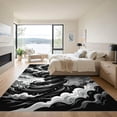 thumbnail image 3 of ODIKA 4' x 6' Machine Washable Non-Slip Area Rug, abstract print High Traffic Rug, Gray, 933363, 3 of 7