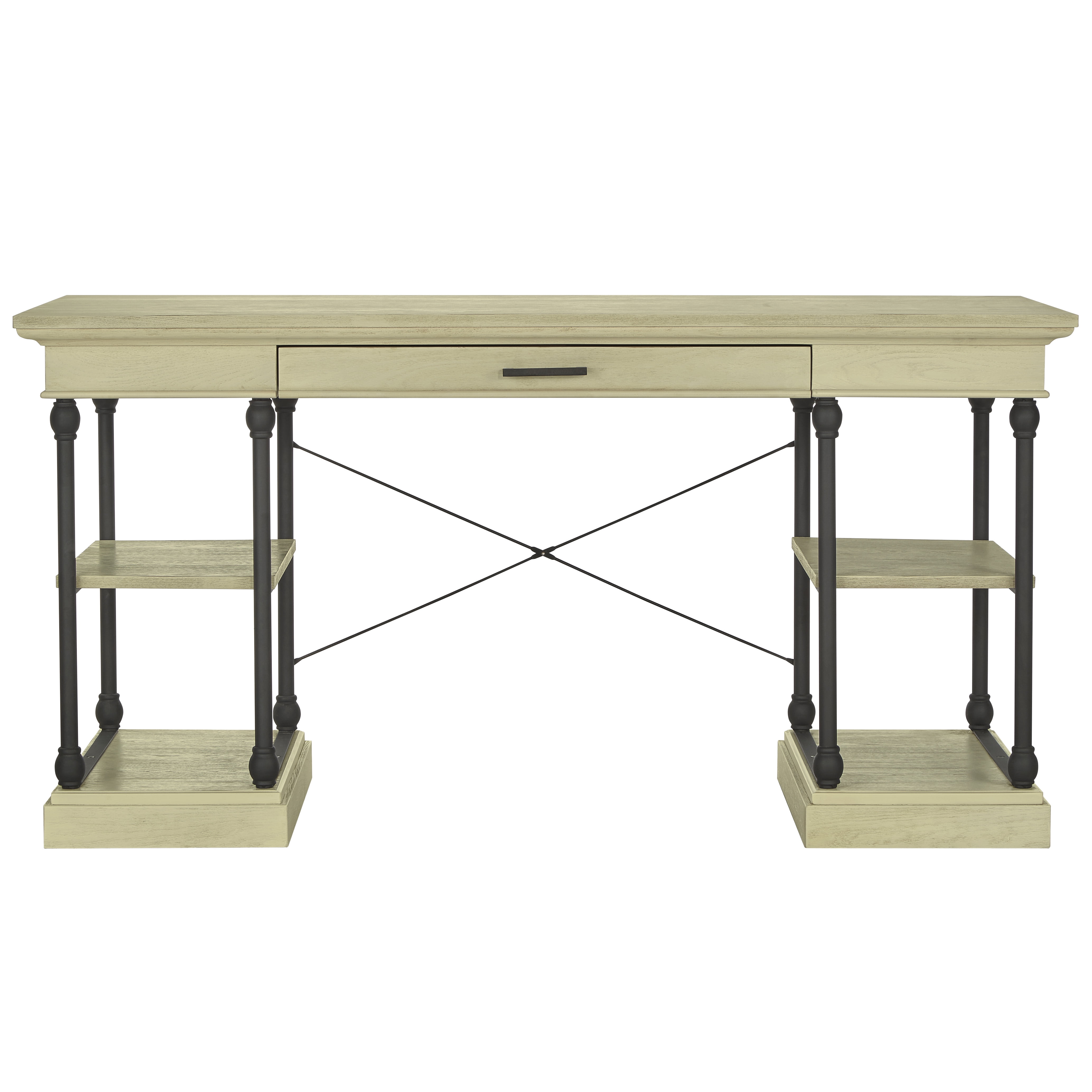 Weston Home Cabana 1-Drawer Writing Desk, Ivory White