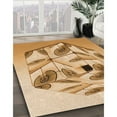 thumbnail image 3 of Ahgly Company Machine Washable Indoor Round Transitional Yellow Area Rugs, 3' Round, 3 of 7