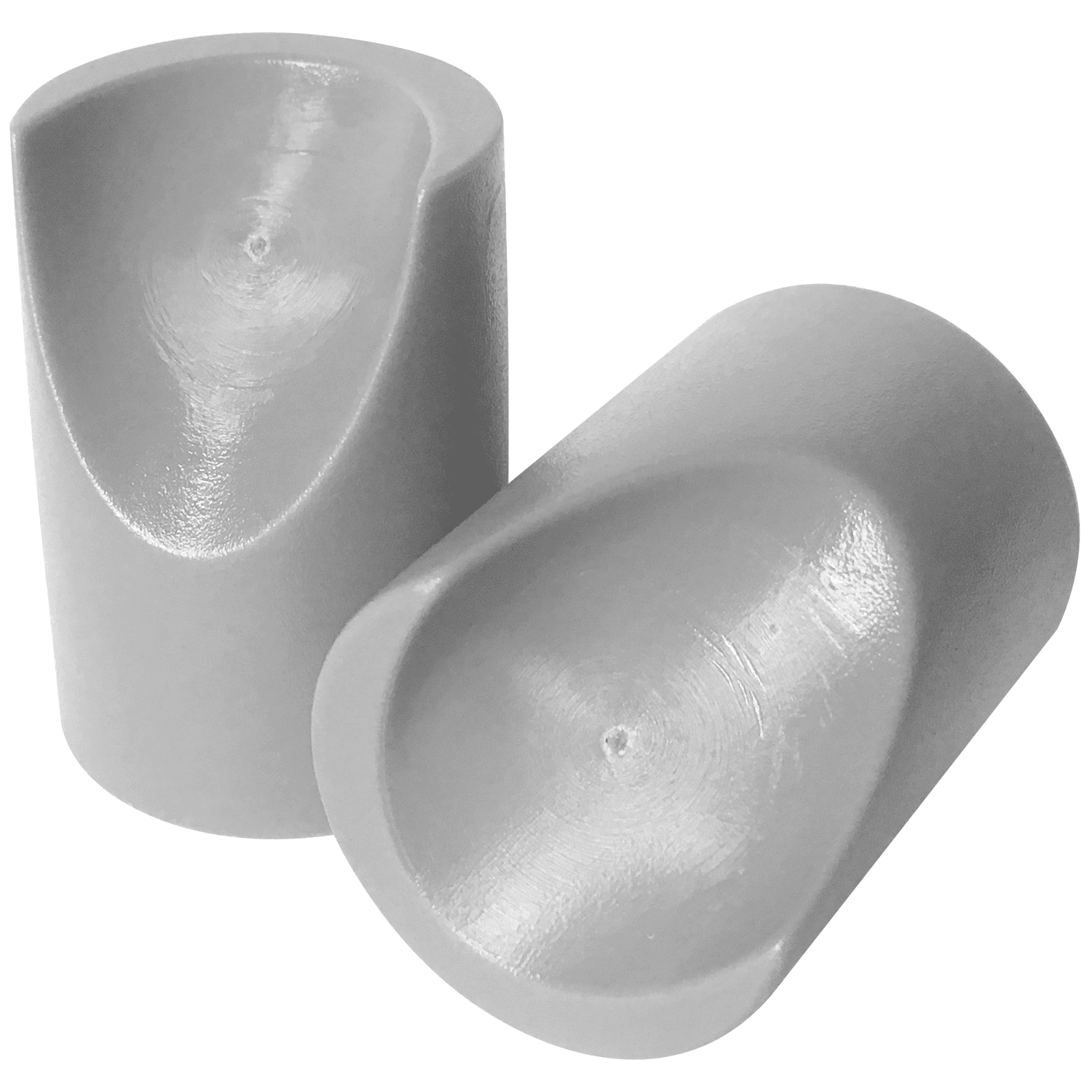8 Gray Folding Chair VTip Stabilizer Caps 7/8 Inch ID, Fits Metal