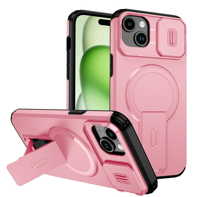Funda GANGXUN para iPhone 15 Plus – Magnética Antigolpes con Soporte y Protección Doble