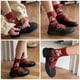 thumbnail image 2 of Minnieouse Calcetines gruesos de invierno para mujer, ropa cómoda y tela transpirable, calcetín de oso de dibujos animados, 2 piezas Medias rojo, 2 of 6
