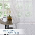 thumbnail image 3 of Superior Cormac Sheer Curtain Set, Rod Pocket, 26" x 84", White, 3 of 8