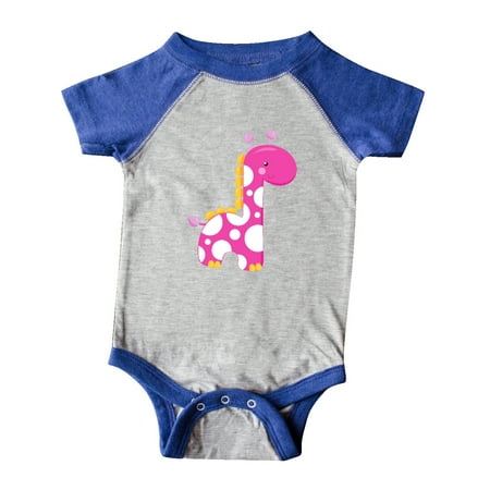 

Inktastic Cute Giraffe Little Giraffe Pink Giraffe Gift Baby Boy or Baby Girl Bodysuit