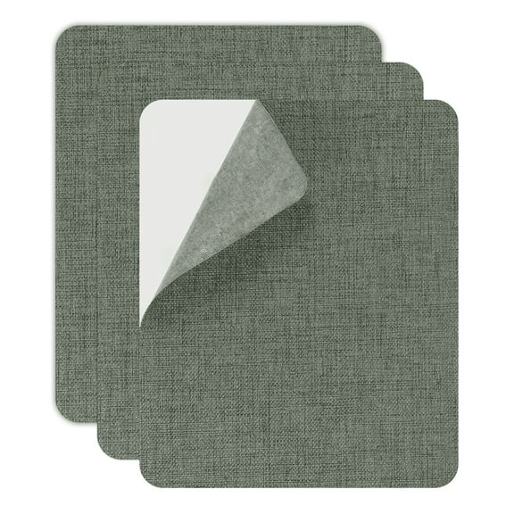 Uxcell Canvas Repair Patch, 3 Pcs 9 x 11 Inch Self-Adhesive Waterproof Linen Fabric Patch for Sofas Tote Bags Furniture Car Seats Canopy Tents Boat Covers, Space Gray