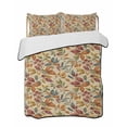 thumbnail image 2 of Quilts Twin Size, Fall Leaves Soft Comforter Bedding Set for Bed, Farmhouse Beige Botanical Leaf Autumn Lightweight Quilted Bedspread with Pillow Cover(2 Pieces) for All Season, 68x86 Inch, 2 of 6
