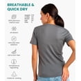 thumbnail image 3 of 𝗕𝗥𝗘𝗔𝗧𝗛𝗔𝗕𝗟𝗘 Women’s Merino Wool Short Sleeve T-Shirt with Included Hiking Socks - Merino.tech, 3 of 10