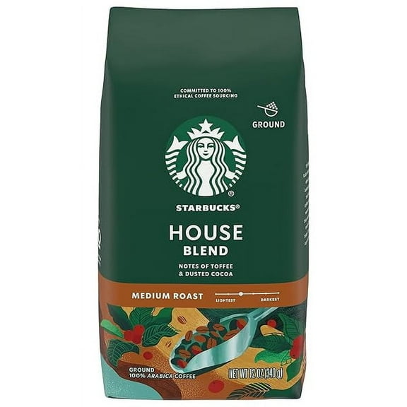Starbucks Ground Coffee Medium Roast House Blend -- 12 oz Pack of 2