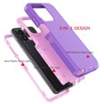 thumbnail image 3 of For Motorola Moto G Styuls 5G 2023 Case, Sturdy Phone Case for Moto G Styuls 2023 6.6", Tekcoo Shockproof Protection Heavy Duty Armor Hard Plastic & Rubber Rugged Bumper 3-in-1 Case Cover -Purple, 3 of 7