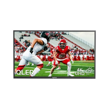 SYLVOX 43" Smart QLED Television, Partial Sun Outdoor QLED 4k Smart Television, Voice Remote Control, IP55 Waterproof, Android 11.0 Smart TV Support Downloading App (Deck Pro QLED Series)