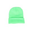 thumbnail image 1 of Flmtop Men Women Solid Color Warm Woolen Knitted Cap Fluorescent Cuffed Beanie Hat, 1 of 10