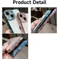 thumbnail image 5 of Compatible with iPhone Case,Luxury Glitter Bling Sparkly Diamond Electro Plated Frame Edge Border Full Body Protective Clear Soft Shockproof Cover Phone Case (Pink,iPhone 15), 5 of 10