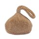 thumbnail image 1 of Bolso de mano de noche de cristal con diamantes de imitación para mujer con muñequera para boda, fiesta de graduación, bolsos de mano dorados oso de fresa Juguete, 1 of 3