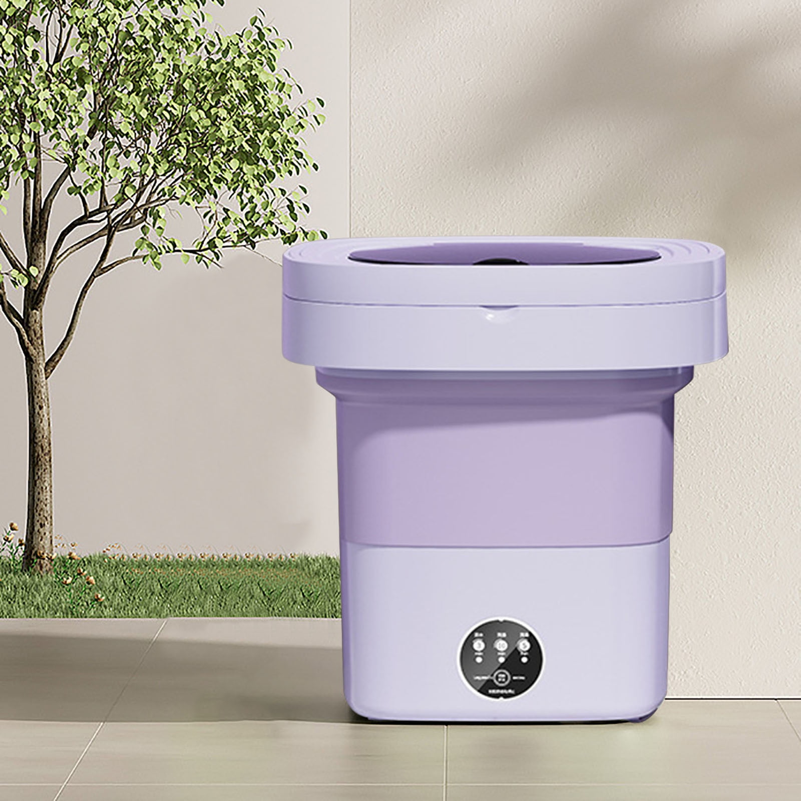FHBVT Folding Portable Mini Washing Machine 8.5L Large Capacity 3 Intelligent Cleaning Modes Foldable Space-Saving Dehydration Function for Dormitory Travel Home Underwear Baby Clothing Washing