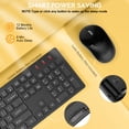 thumbnail image 2 of Wireless Keyboard and Mouse, Silent 2.4GHz Cordless Combo-Black-Wagpak, 2 of 10
