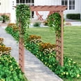thumbnail image 2 of CQSXDA Wooden Arbor Wedding Arch with Rustic Finish, Trellis for Climbing Plants, 2 of 7
