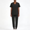 thumbnail image 6 of Fabrcox Woman Scrubs Set Stretch V-Neck Scrub Top & Jogger Pant Stretch Nursing Uniform Scrub Suit with Pocket, 6 of 6