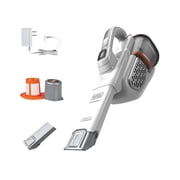 BLACK+DECKER Cordless Handheld Vacuum, AdvancedClean+, with XL Crevice Tool and Dust Bin, White, HHVK320J10