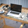 thumbnail image 3 of Long Mouse Pads for Desk,Blue Floral and Petal Pattern Desk Mats on Top Of Desks, Desk Mouse Pad Extra Large with 3mm Non-Slip Base and Stitched Edge for Gaming,Office,Work,Home 35.4"x15.7", 3 of 6